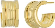 Bony Levy 14K Gold Ridged Hoop Earrings
