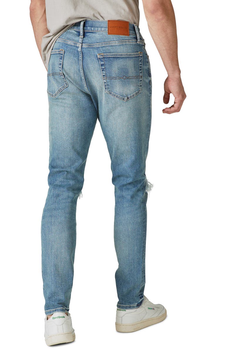 Lucky Brand 100 Advanced Stretch Ripped Skinny Jeans, Alternate, color, 
