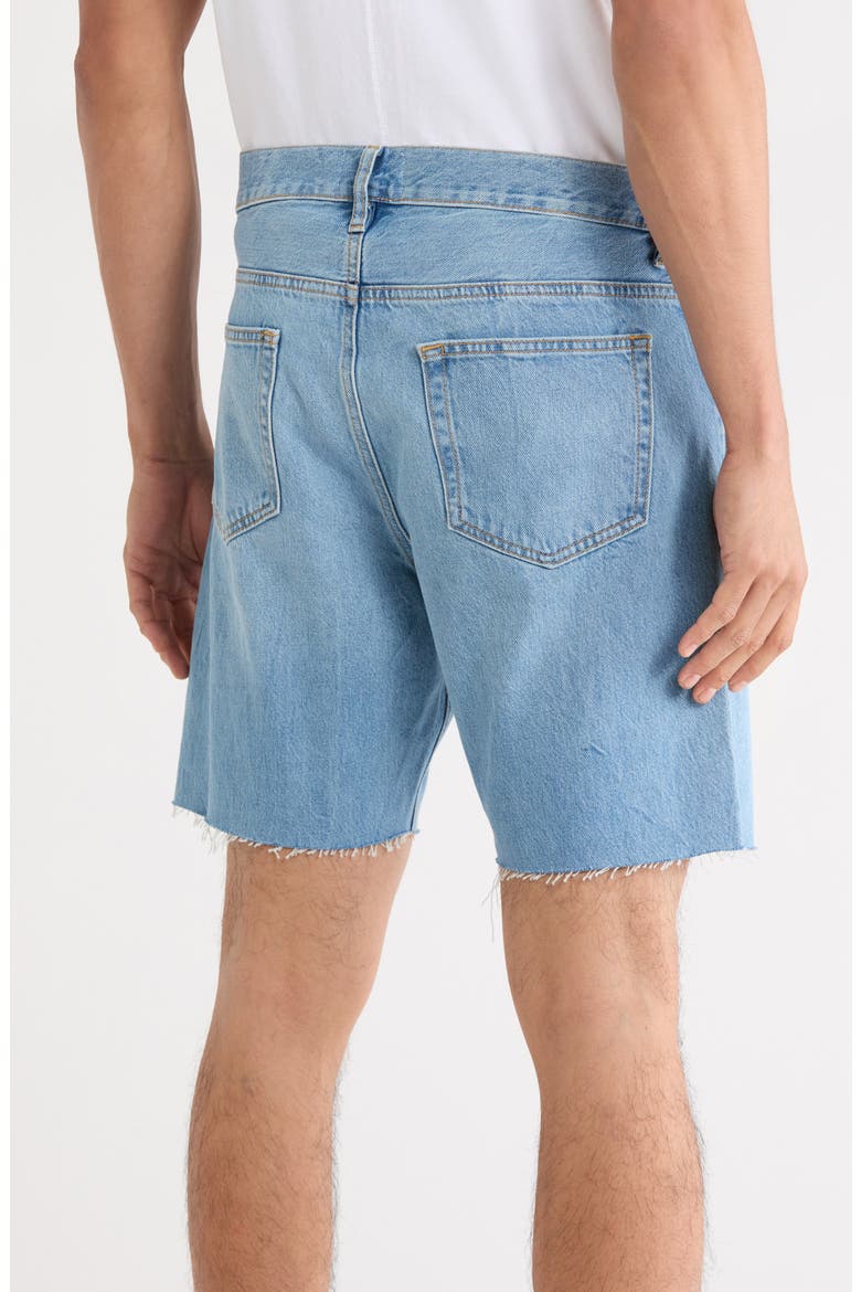 The Relaxed Raw Hem Denim Shorts, Alternate, color, GOOD TIMES