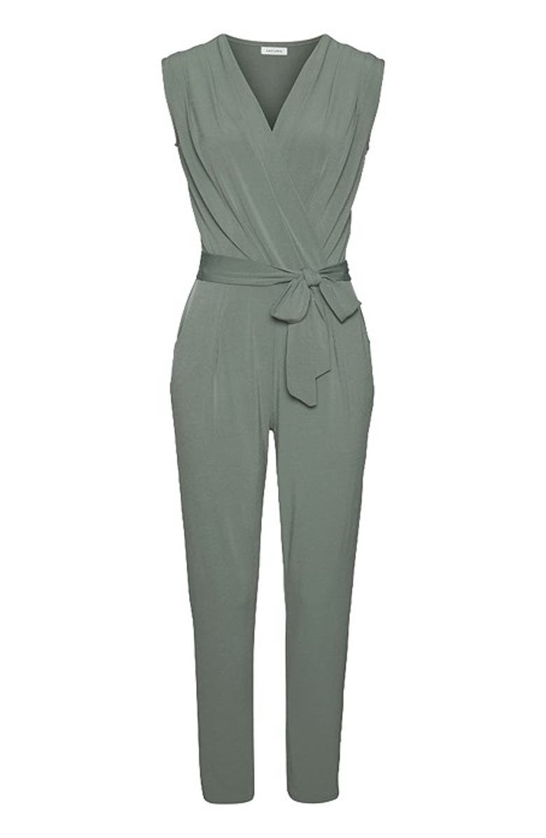 LASCANA Women's Wrap Look Jumpsuit, Alternate, color, Jade