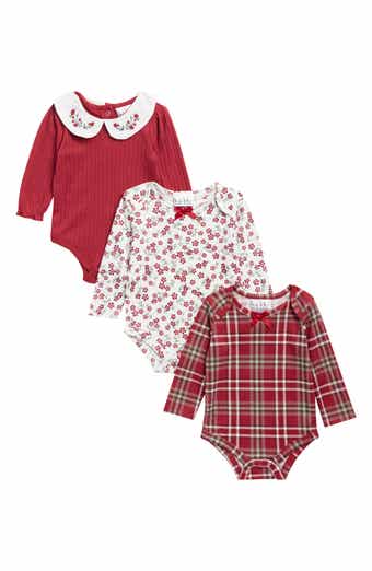 3-Pack Peter Pan Collar Bodysuits