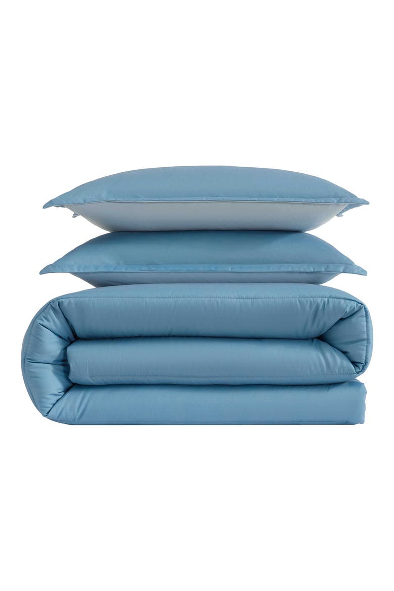 Huntley Plaid Reversible Microfiber Comforter Set, Main, color, MEDIUM / DARK BLUE