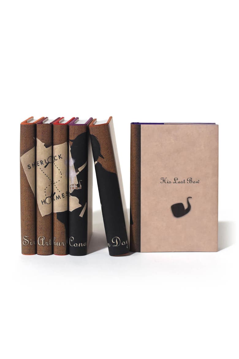 Sherlock Holmes Book Set, Alternate, color, Brown