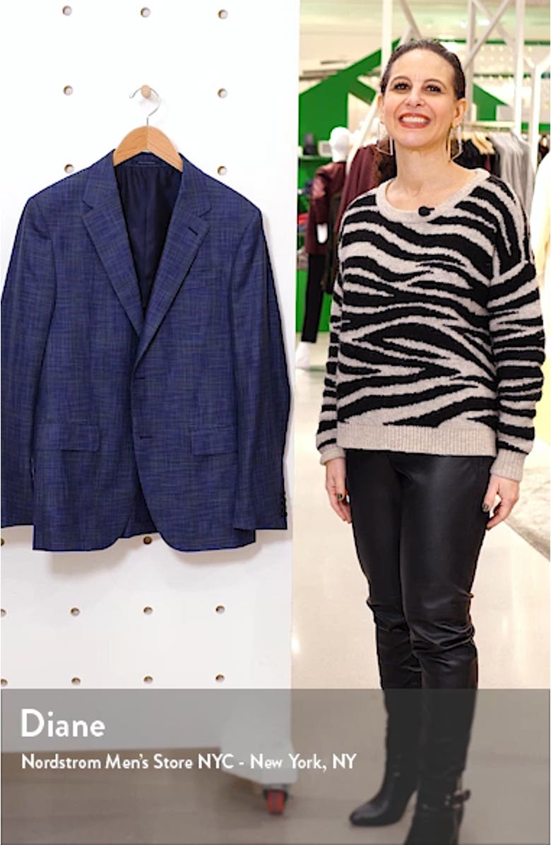 Ermenegildo Zegna Milano Easy Classic Fit Mélange Wool & Silk Sport Coat, sales video thumbnail