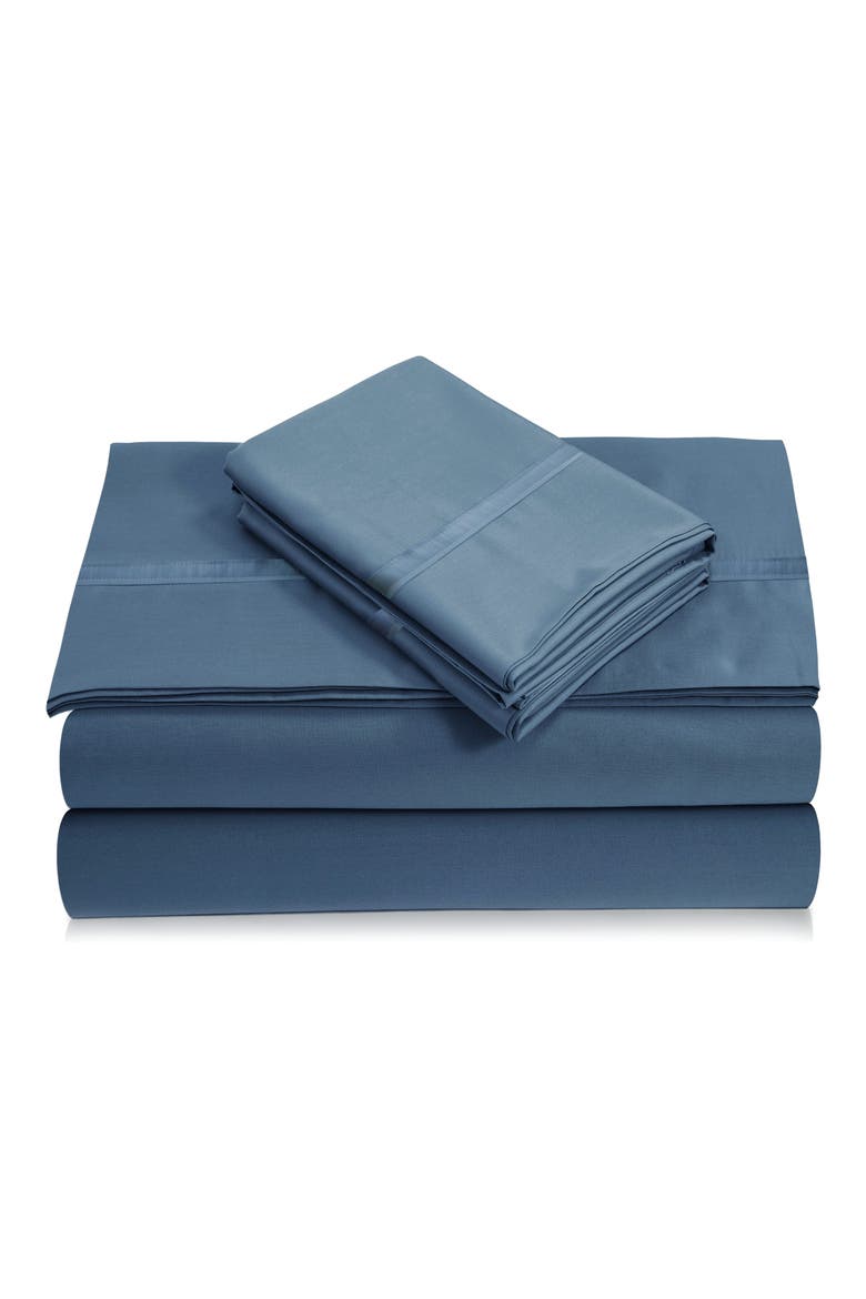 500 Thread Count Cotton Sateen Sheet Set, Main, color, MIDNIGHT BLUE