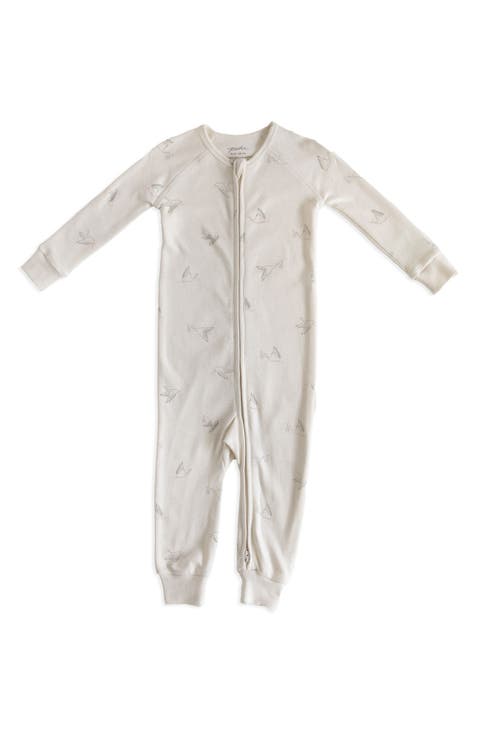 Stork Zip Oganic Cotton Footie