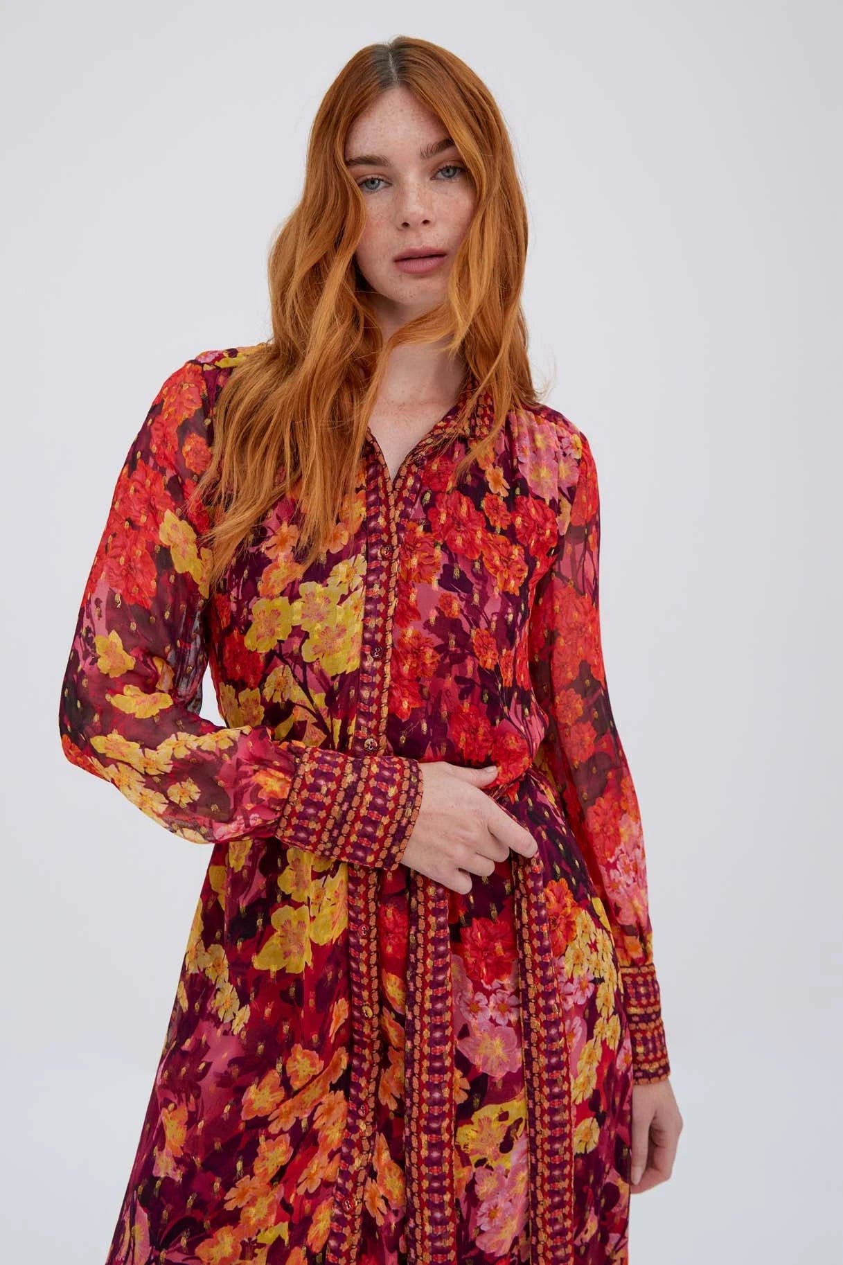 Olive Burgundy Dress - image 2
