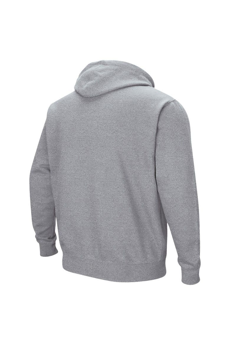 Men's Colosseum Heathered Gray Stephen F Austin Lumberjacks Arch and Logo Pullover Hoodie, Alternate, color, Heather Gray