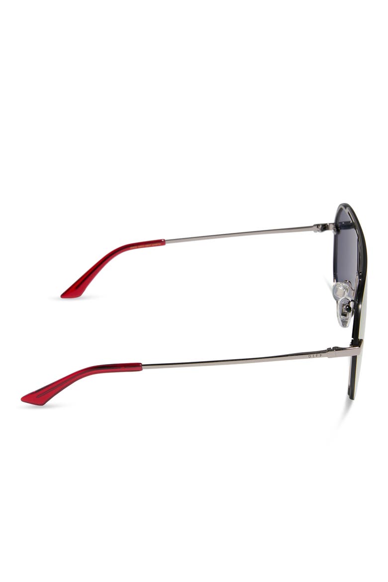 Imani 139mm Gradient Shield Sunglasses, Alternate, color, GUNMETAL / RED HOT MIRROR