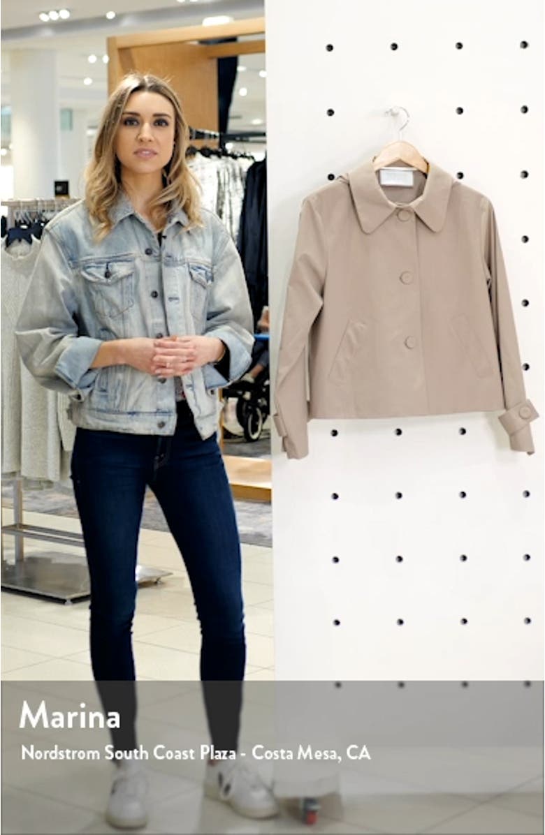 Hooded Crop A-Line Jacket, sales video thumbnail