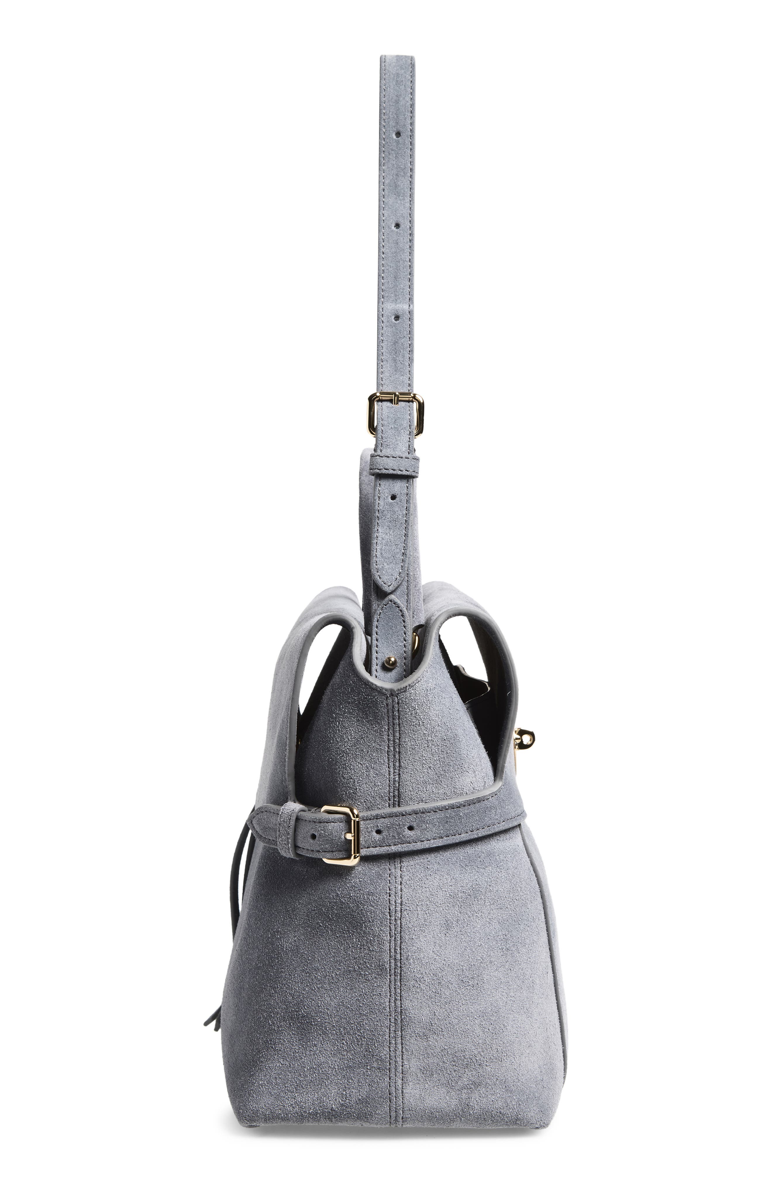 Stevie Suede Top Handle Bag, Alternate, color, FOGGY GREY