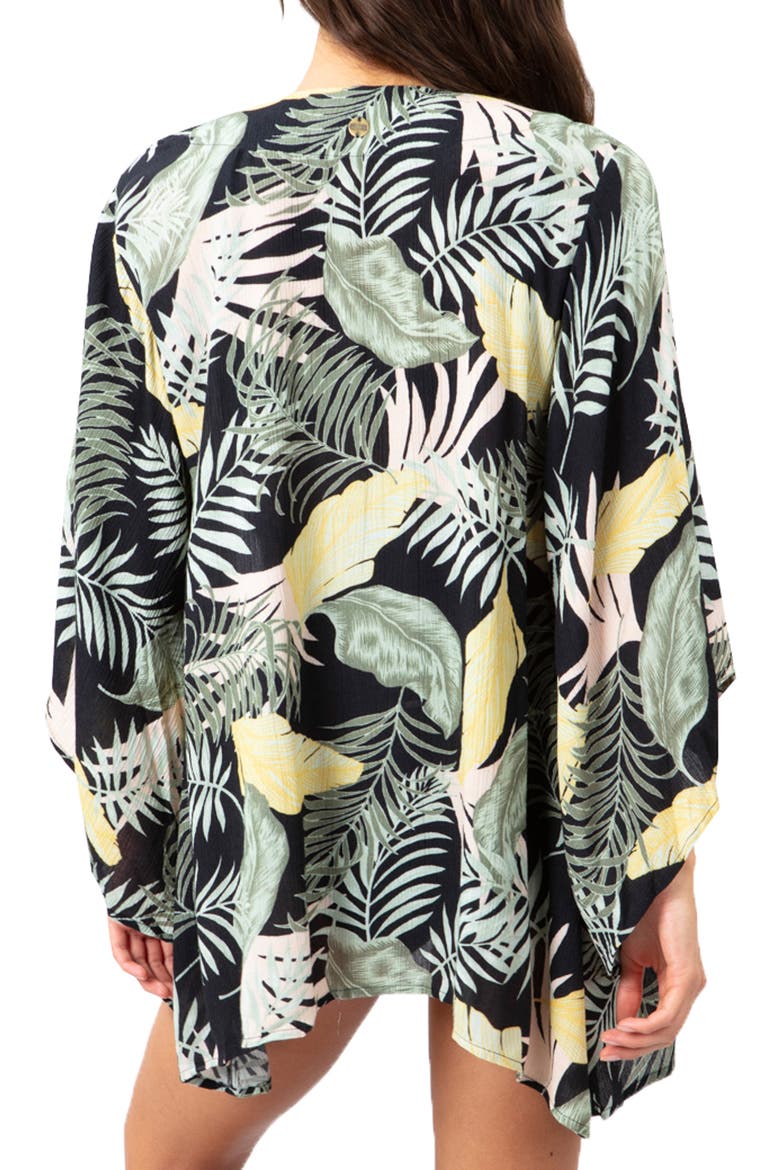 Coastal Palms Cover-Up Wrap, Alternate, color, BLACK