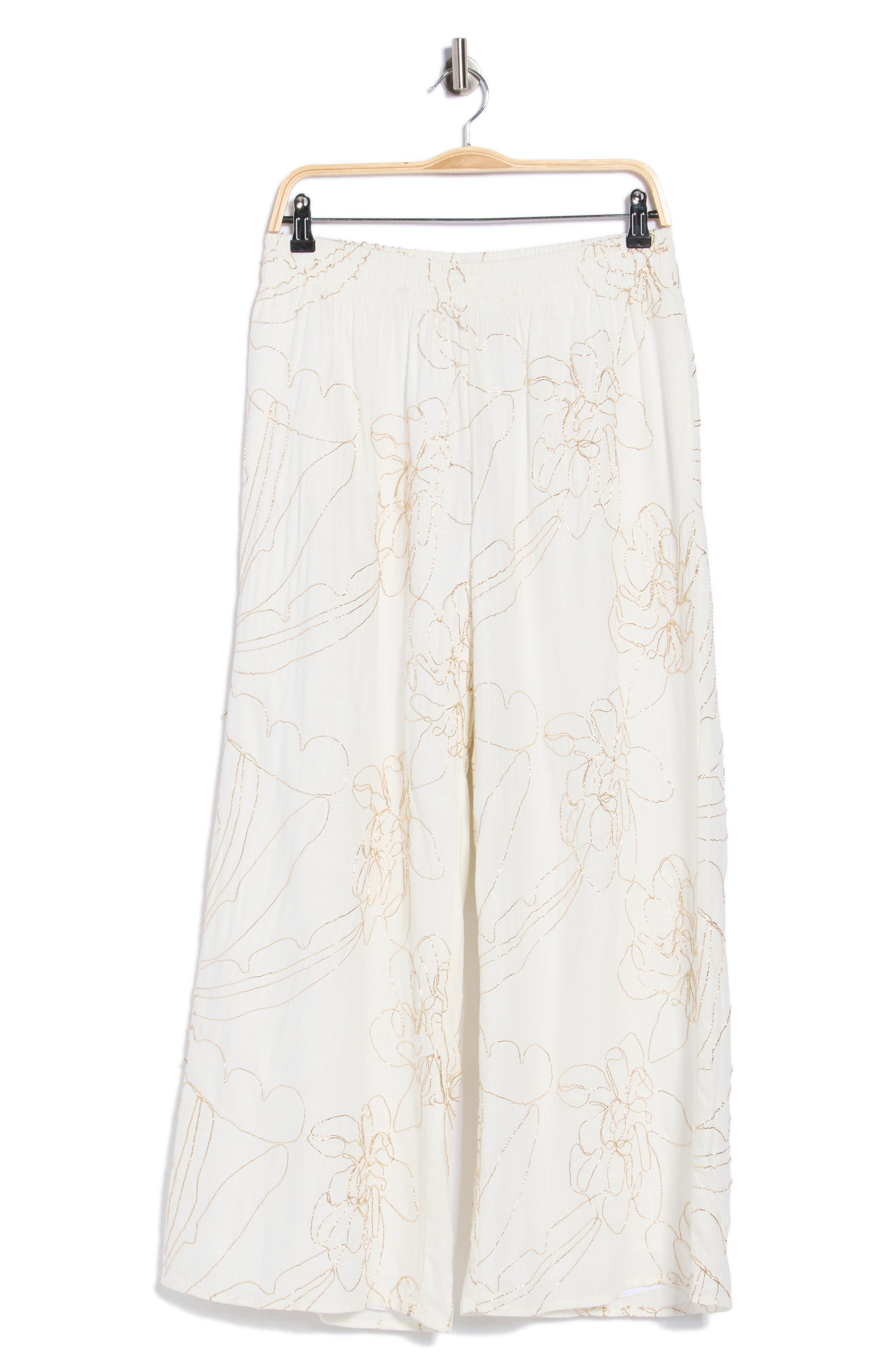 Metallic Embroidered Pants