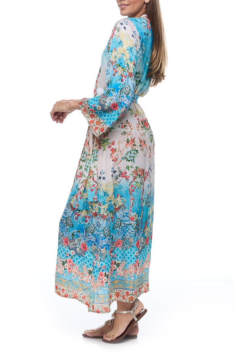 Floral Cover-Up Wrap, Alternate, color, BLUE