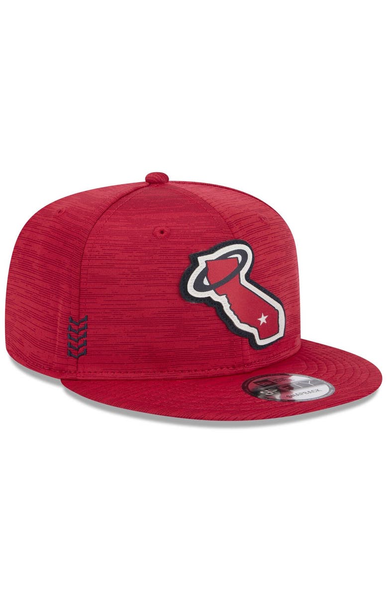 New Era Men's New Era Red Los Angeles Angels 2024 Clubhouse 9FIFTY Snapback Hat, Alternate, color,