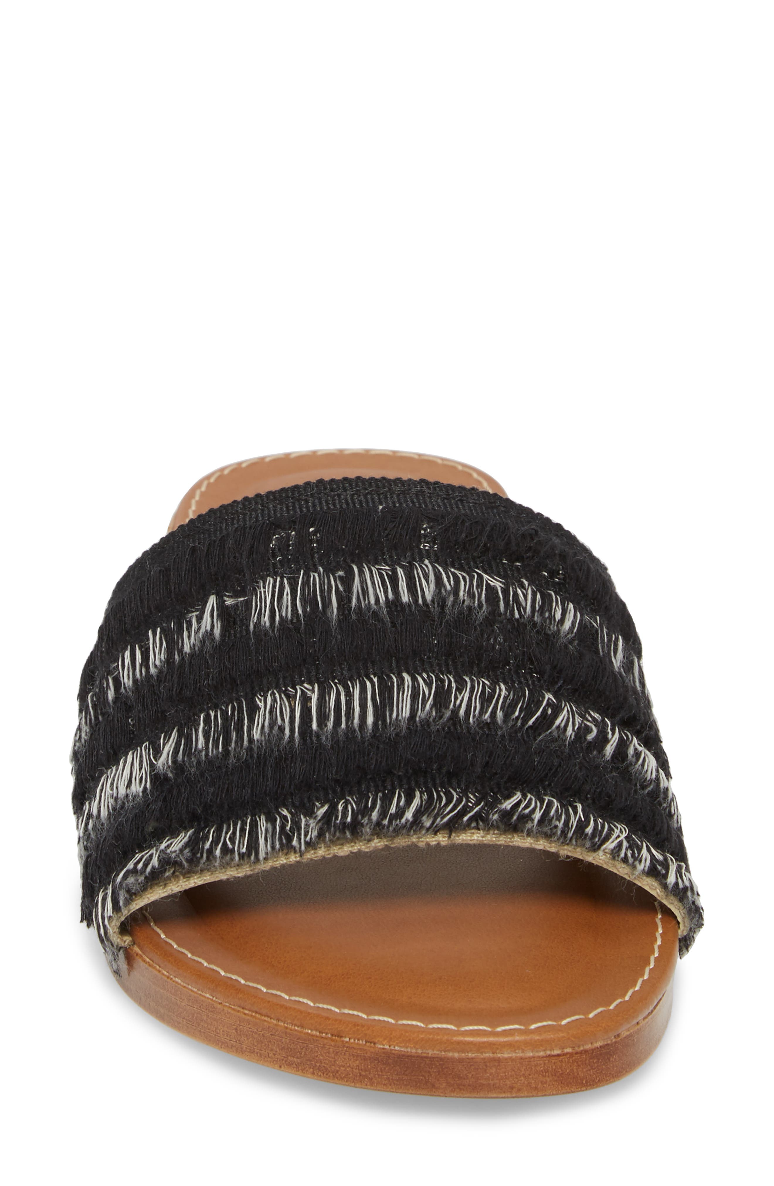 Abi Slide Sandal, Alternate, color, BLACK FABRIC