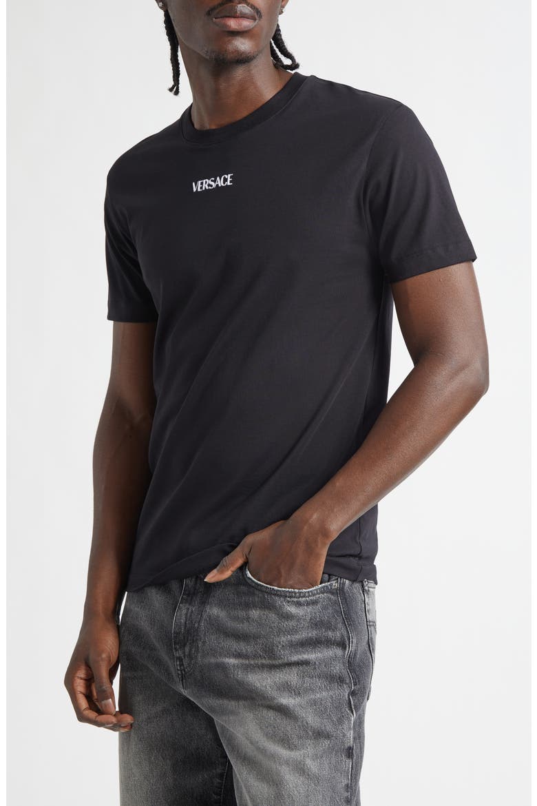 Logo Cotton Jersey T-Shirt, Main, color, BLACK
