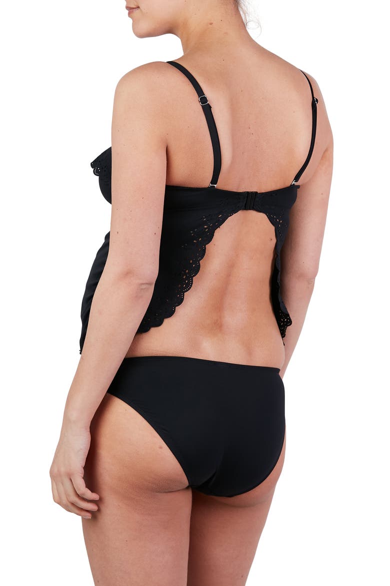 Bloom Tankini Maternity Swimsuit, Alternate, color, BLACK