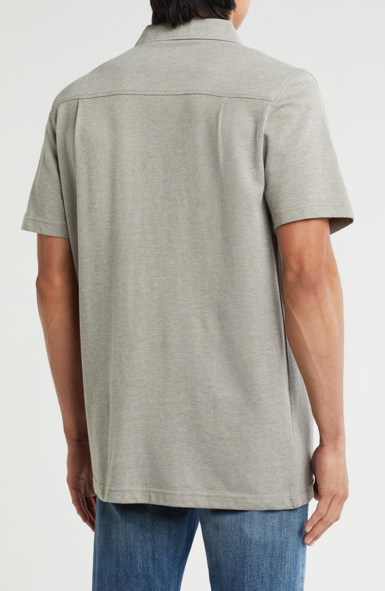 Hurley Dobby Knit Short Sleeve Button-Up Shirt, Alternate, color, Iguana