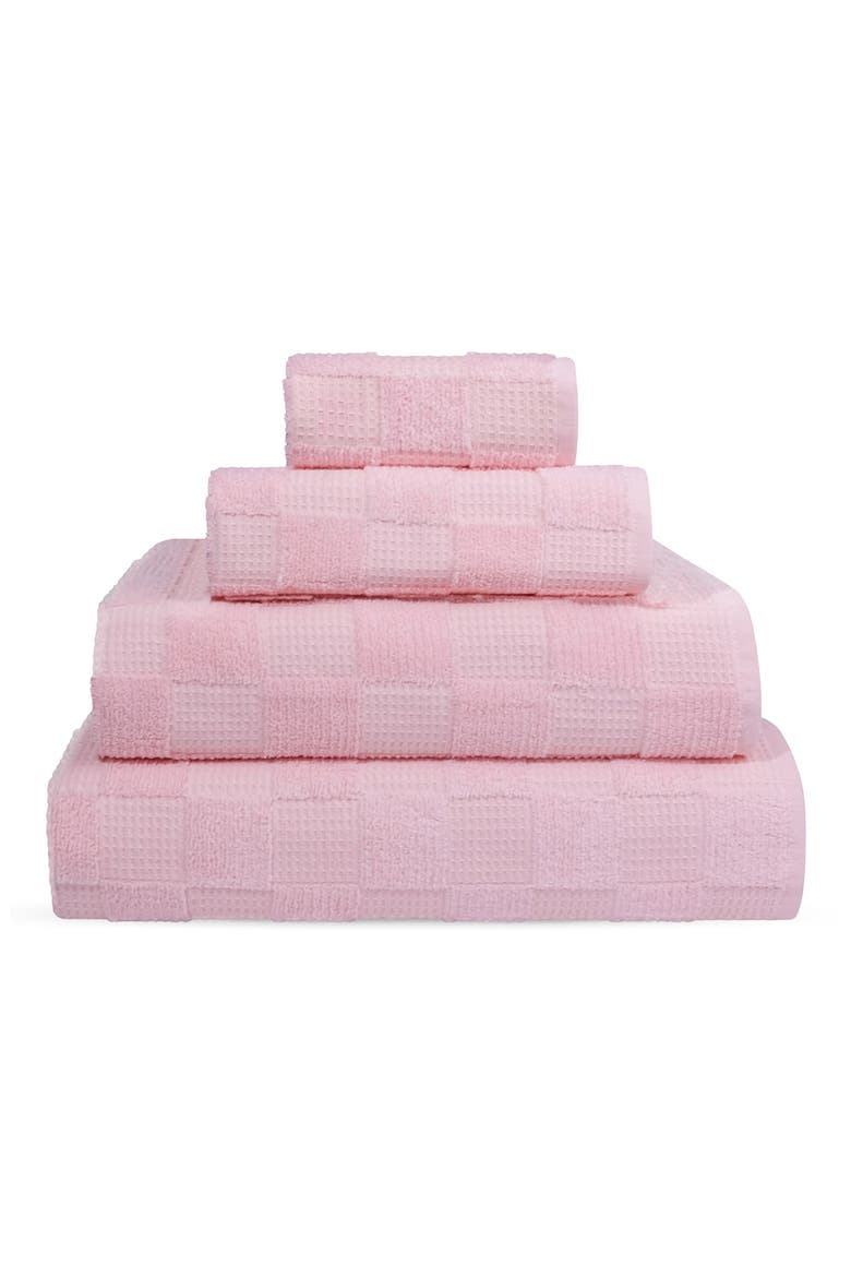 Waffle Terry 2-Piece Turkish Cotton Bath Towel Set, Alternate, color, BLUSH