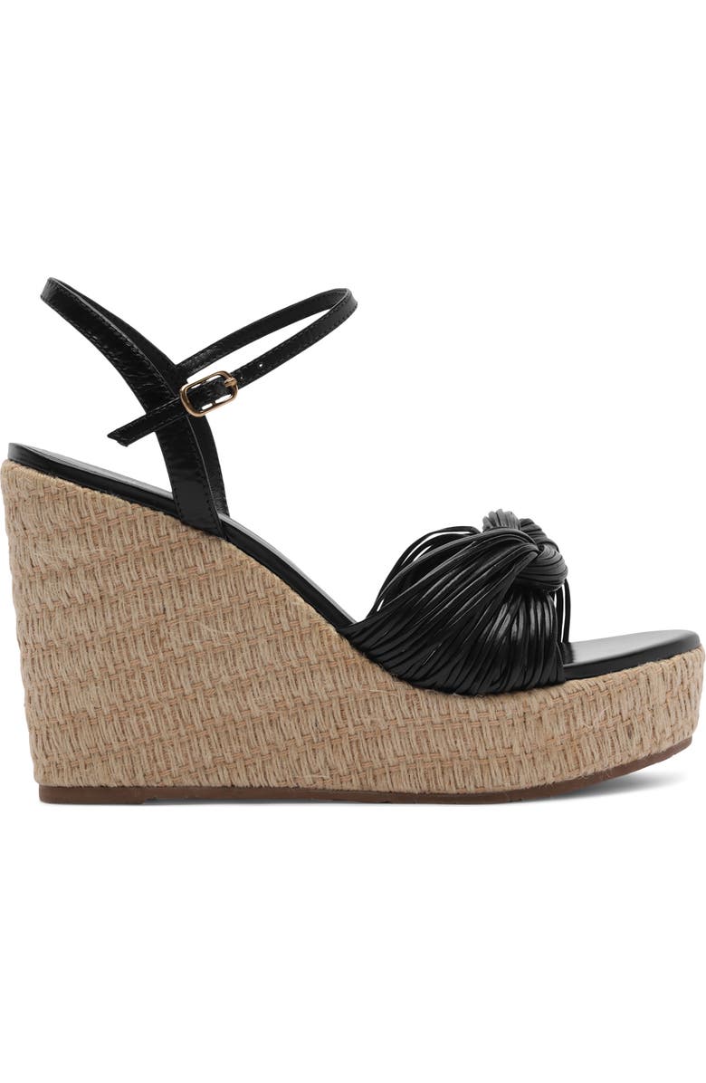 Arezzo Platform Wedge Sandal, Alternate, color, Black