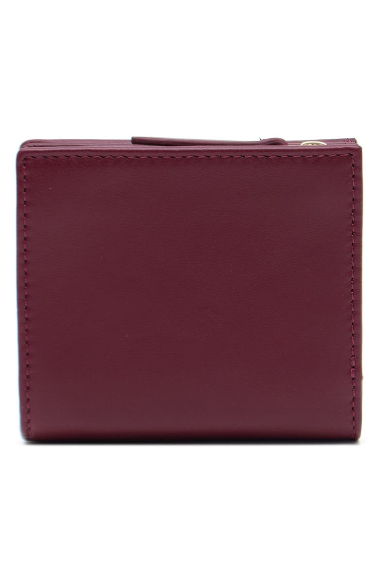 Thacker Lexi Bifold Leather Wallet, Alternate, color, Bordeaux