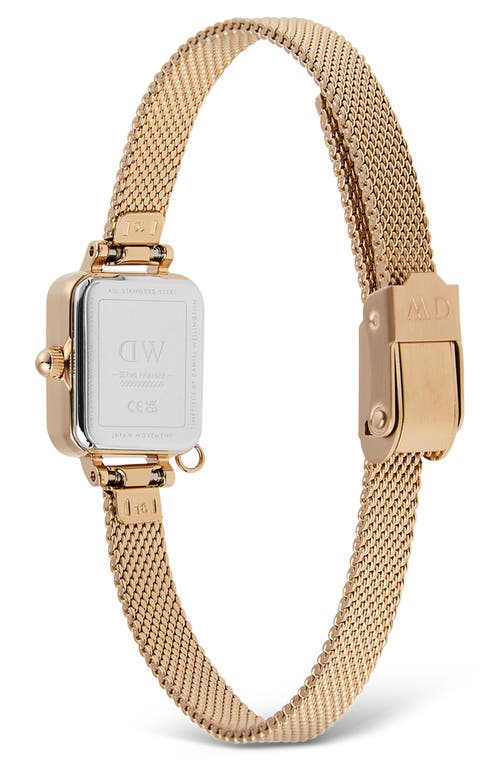 Daniel Wellington Quadro Mini Crystal Zodiac Bracelet Watch, 15mm In Gold