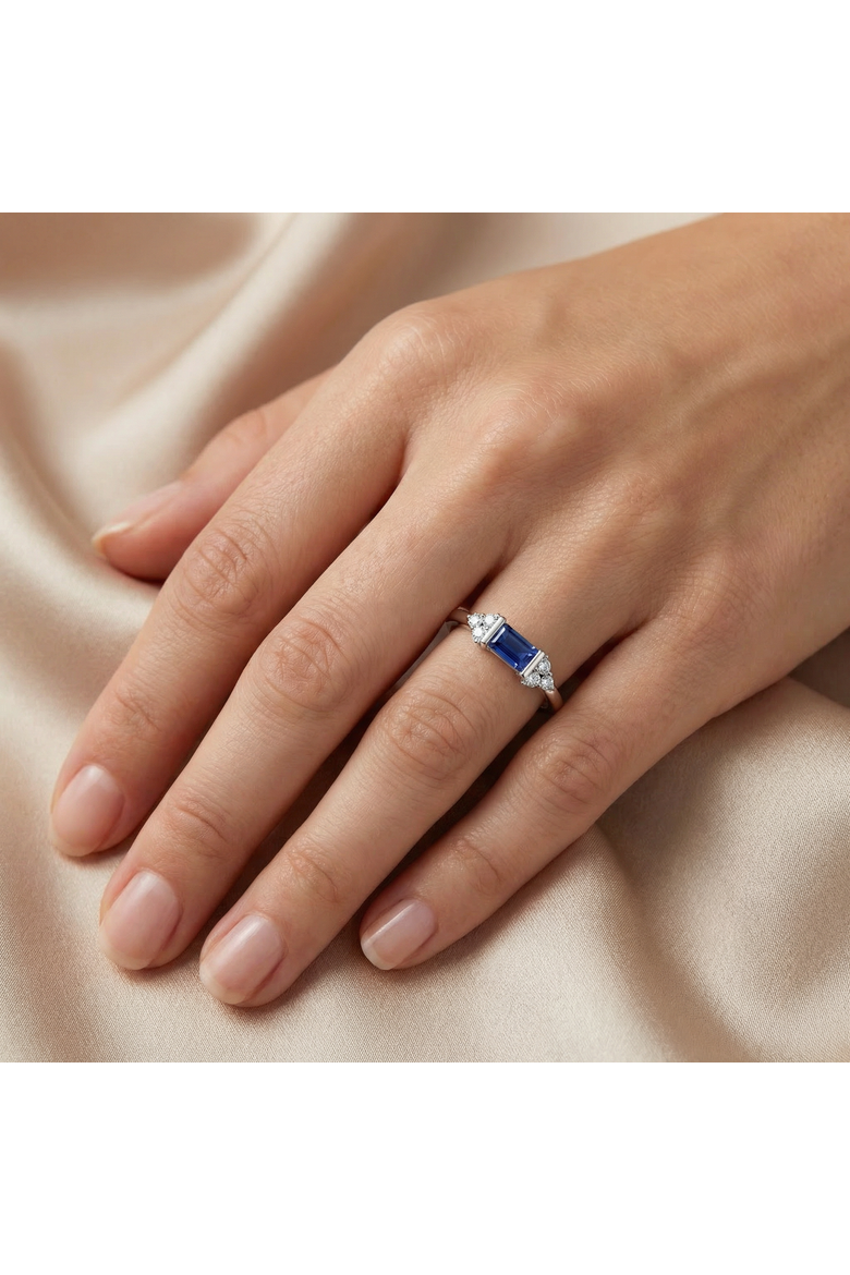 1/3Ct Thin Sapphire Diamond Stackable Wedding Ring 14k Gold Lab Grown, Alternate, color, 14k Yellow Gold