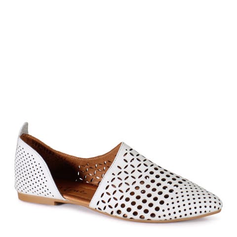 PAPY RUSS Leather D'Orsay Slip On Flat