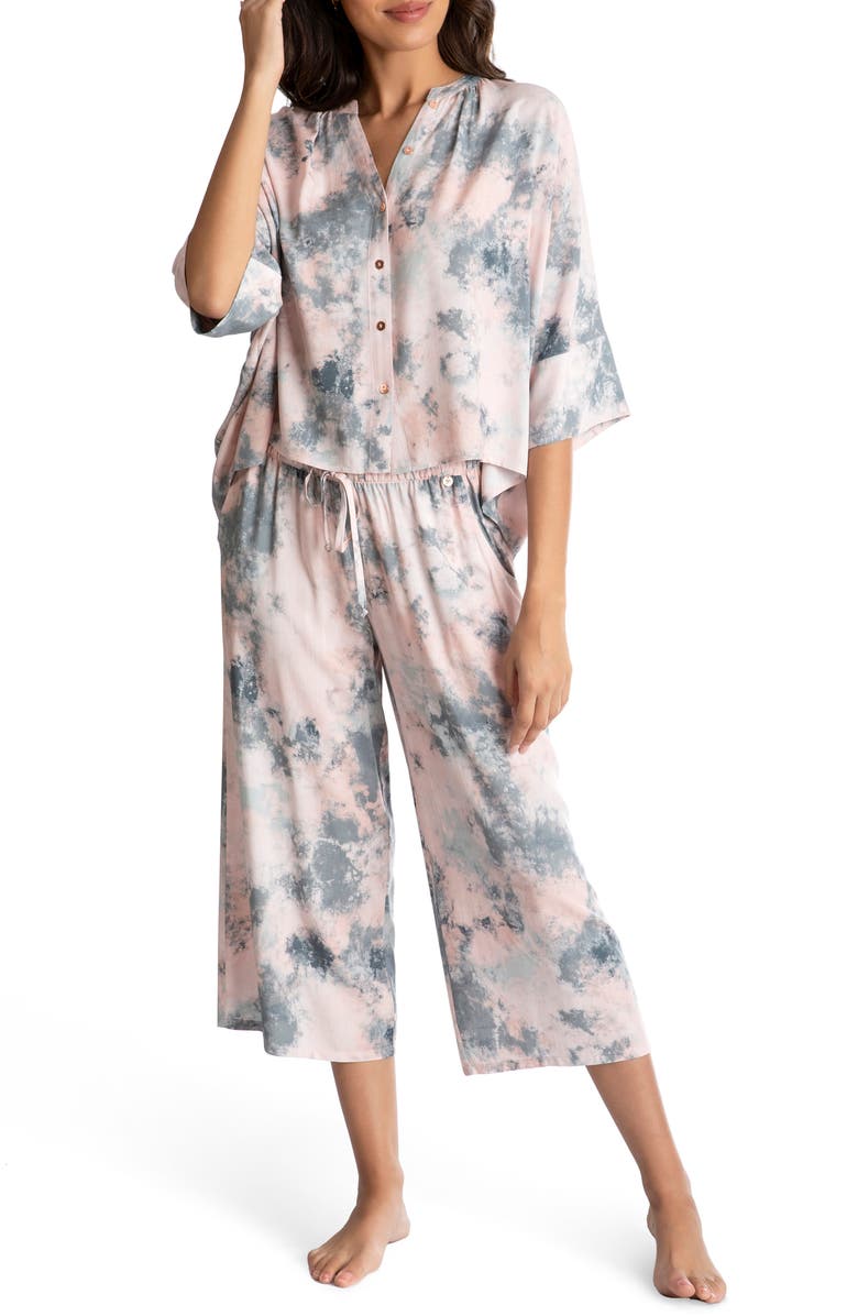 Midnight Bakery Edith Cirrus Tie Dye Pajamas, Main, color, 