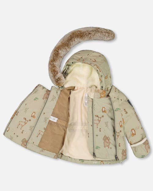 Deux Par Deux Two-piece Snug Snowsuit In Brown
