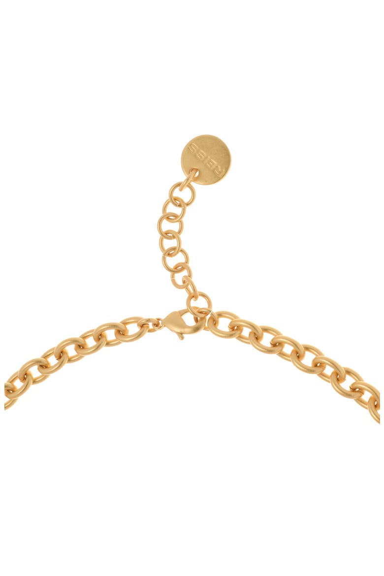 Tia Tumbled Metal Collar Necklace, Alternate, color, GOLD TONE