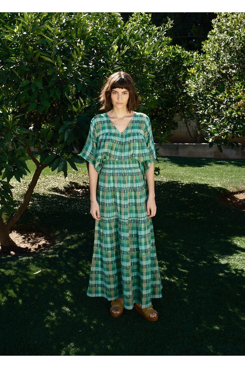 Mojave Tiered Maxi Skirt, Alternate, color, Garden