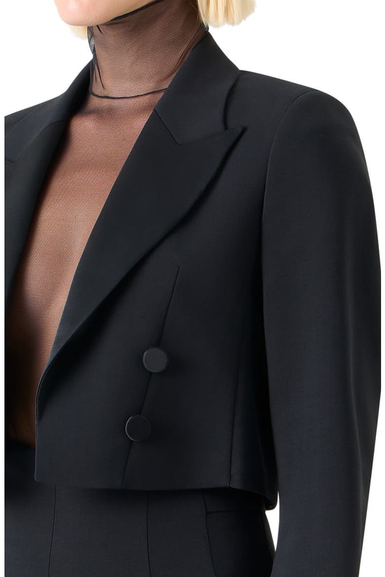 Short Wool Blend Jacket, Alternate, color, BLACK