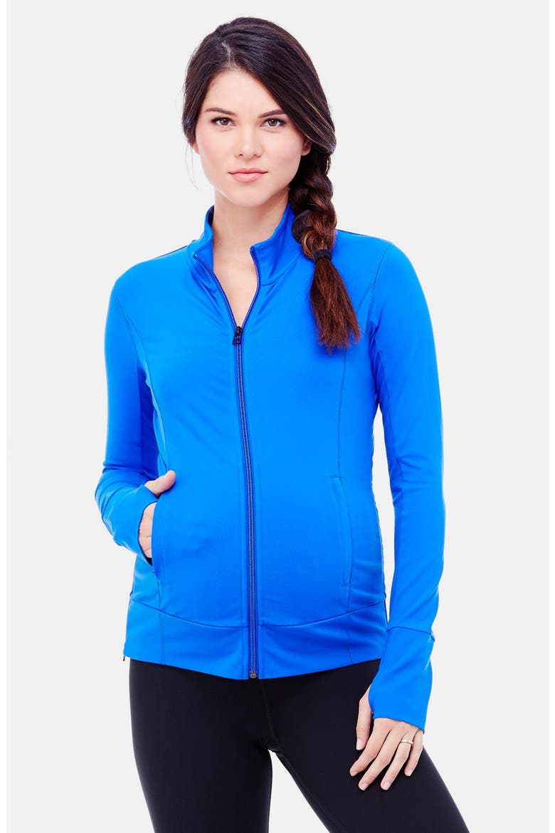 Active Maternity Jacket, Main, color, COBALT BLUE