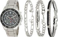 True Religion 4-Piece Watch & Bracelets Set