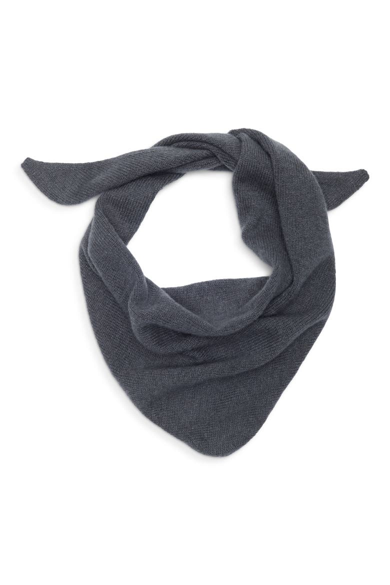Reel Cashmere Triangle Scarf, Main, color, CRANE GREY SA7216