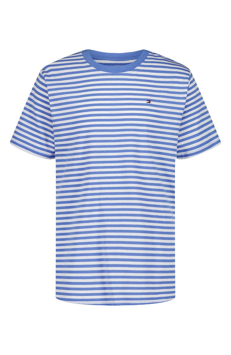 Tommy Hilfiger Kids' Clean Stripe T-Shirt, Main, color, Spring Blue