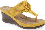 EXTREME BY EDDIE MARC Yaz Floral Appliqué T-Strap Sandal