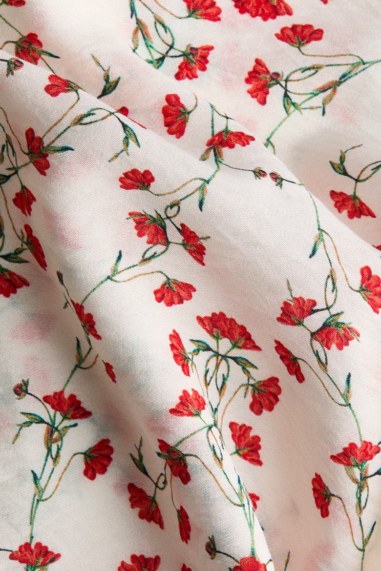 Balloon-sleeved Blouse, Alternate, color, Cream/floral