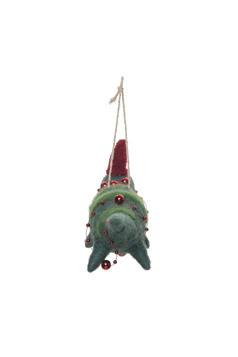 Green Dinosaur Ornament, Alternate, color, Green