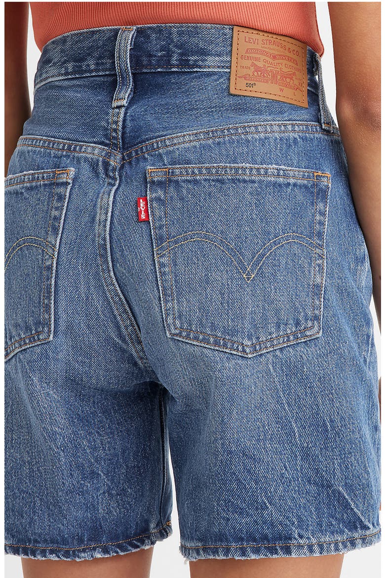 501® Mid Thigh Denim Shorts, Alternate, color, BLUE BEAUTY