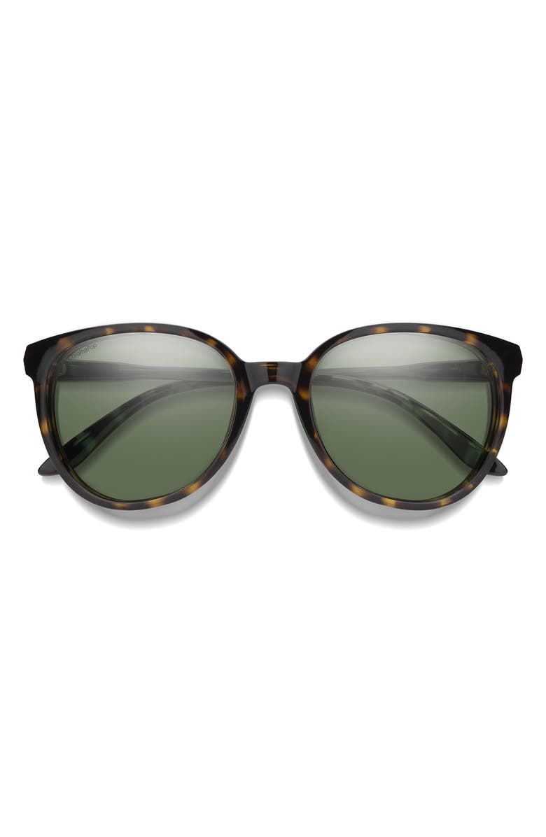Smith Cheetah 54mm Polarized Round Sunglasses, Main, color, Alpine Tortoise / Gray Green
