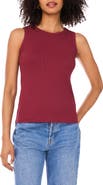 Halogen® Fitted Ribbed Tank Top
