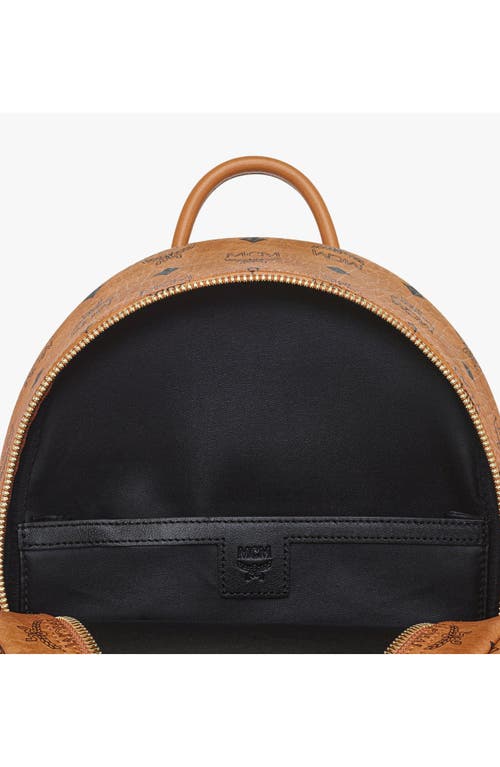 Mcm Stark Side Studs Backpack In Cognac
