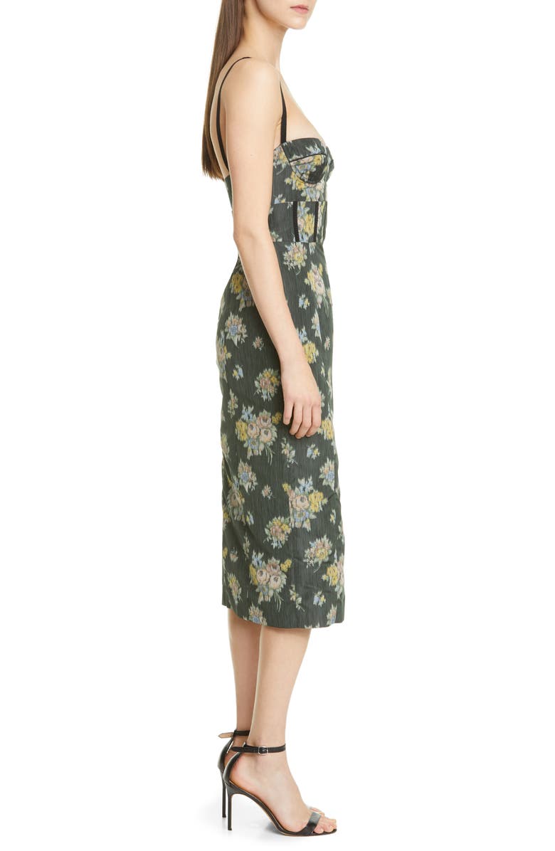 Brock Collection Floral Print Bustier Dress, Alternate, color,