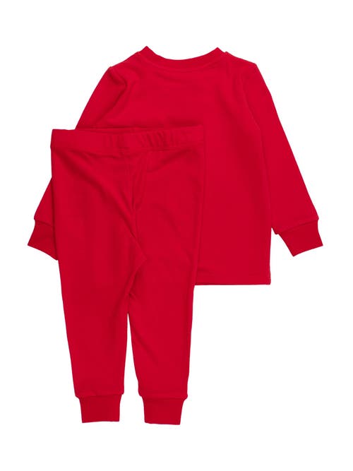 Rufflebutts Gender Inclusive Modal Blend Long Sleeve Pajama Set In Red