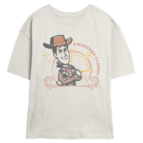 Junior's A Western Classic Badge Short Sleeve Skimmer T-shirt