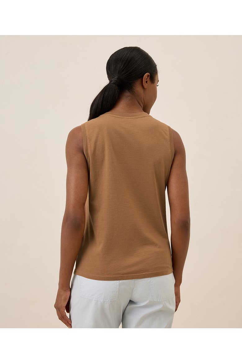 Organic Cotton Softspun V-Neck Tank, Alternate, color, Brown Sugar