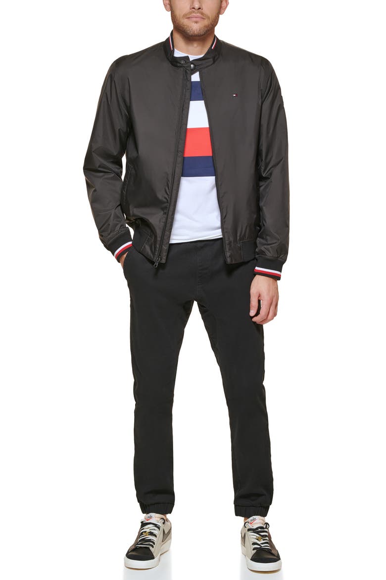 Lightweight Bomber Jacket, Alternate, color, BLACK